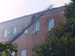 Elimination of fire at the cardboard combine in Zhitomir