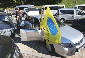 The action of car owners on euronimers near the Cabinet of Ministers