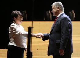 Petro Poroshenko and Alexandra Koval