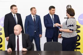 Ceremony of transfer of land plots