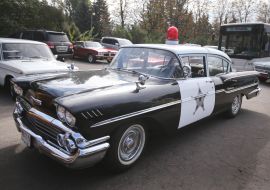 American police retro car Cadillac