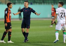 The game moment of the match