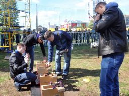 The participant of the championship on the drones racing