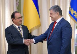 Petr Poroshenko and François Hollande