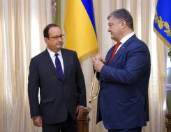 Petr Poroshenko and François Hollande