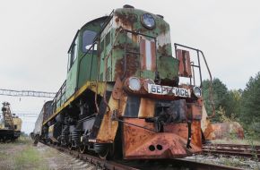 Locomotive at Yaniv station