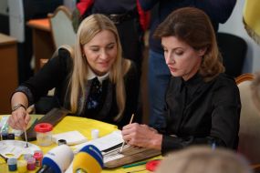 Marina Poroshenko and Oksana Yurinets
