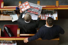 Posters at the workplace of deputies
