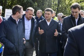 Slavomir Novak, Vladimir Groisman and Vladimir Omelyan