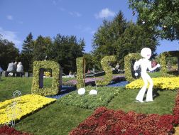 Flower arrangement in honor of the musical style of disco