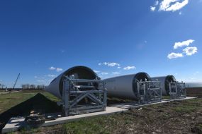 Construction of the Seaside wind farm