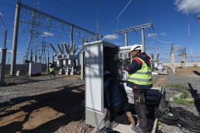 Construction of the Seaside wind farm