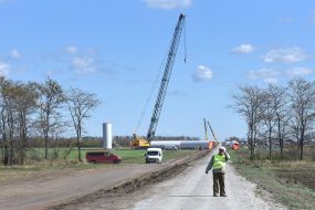 Construction of the Seaside wind farm