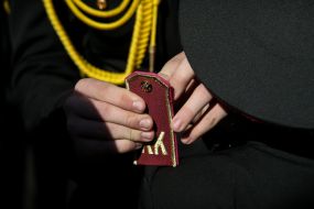 The ceremony of dedication of students in cadets near the Verkhovna Rada