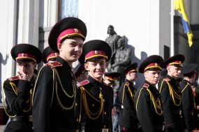 Dedication of school children to cadets