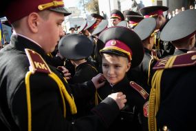 Dedication of school children to cadets