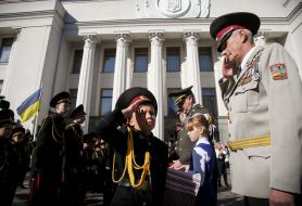 Dedication of school children to cadets
