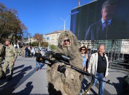 Military in costume sniper "Kikimora"