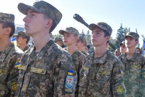 Pupils of the Lyceum-orphanage "Defender"