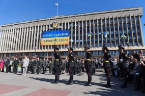 Pupils of the Lyceum-orphanage "Defender"