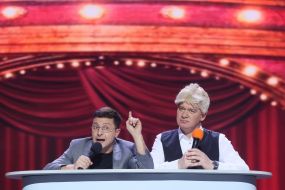 Volodymyr Zelensky and Yevhen Koshovy