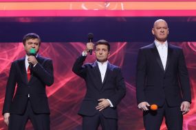 Yury Krapov, Vladimir Zelensky and Evgeny Koshevoy