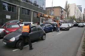 Large-scale crash in Kiev