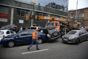 Large-scale crash in Kiev