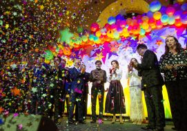 Yevhen Nishchuk and Maryna Poroshenko