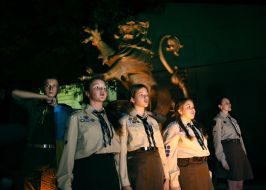 Reservoirs near the monument ZUNR