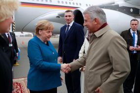 Vitali Klitschko and Angela Merkel