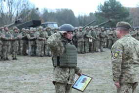 Serhiy Popko Awards Winners of the Competition for the Best Artillery Battery of the Armed Forces of Ukraine