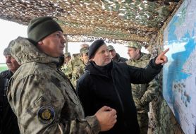 Alexander Turchinov with the military