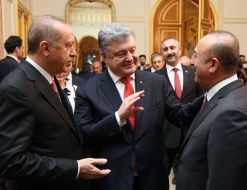 Petro Poroshenko, Recep Tayyip Erdogan, Mevlut Cavusoglu
