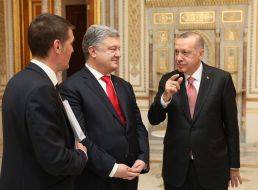 Petro Poroshenko and Recep Tayyip Erdogan