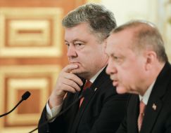 Petro Poroshenko and Recep Tayyip Erdogan
