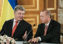 Petro Poroshenko and Recep Tayyip Erdogan