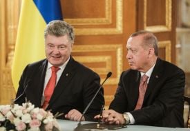 Petro Poroshenko and Recep Tayyip Erdogan