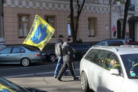 Акція власників автомобілів на єврономерах біля ВРУ