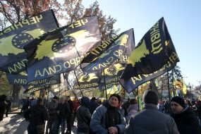 Акція власників автомобілів на єврономерах біля ВРУ