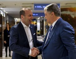 Petro Poroshenko and Manfred Weber