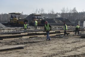 Works on a concrete plant