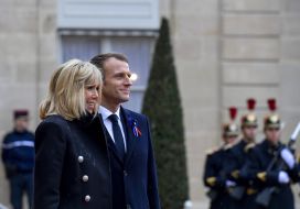 Brigitte Macron and Emmanuel Macron 