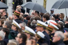 Учасники заходу з нагоди 100-ї річниці завершення Першої світової війни