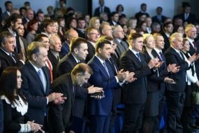 Участники праздничного собрания по случаю Дня агрария