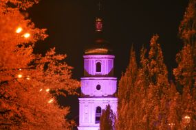 София Киевская, подсвеченная фиолетовым цветом