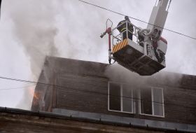 Пожар в здании Львовской областной больницы