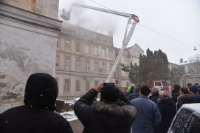 Пожар в здании Львовской областной больницы