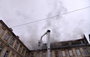 Пожар в здании Львовской областной больницы