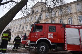 Пожар в здании Львовской областной больницы